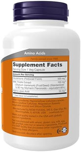 Now Foods Supplements Glutathione 500 Mg With Milk Thistle Extract Alpha Lipoic Acid Free Radical Neutralizer 120 Veg Capsules Beige